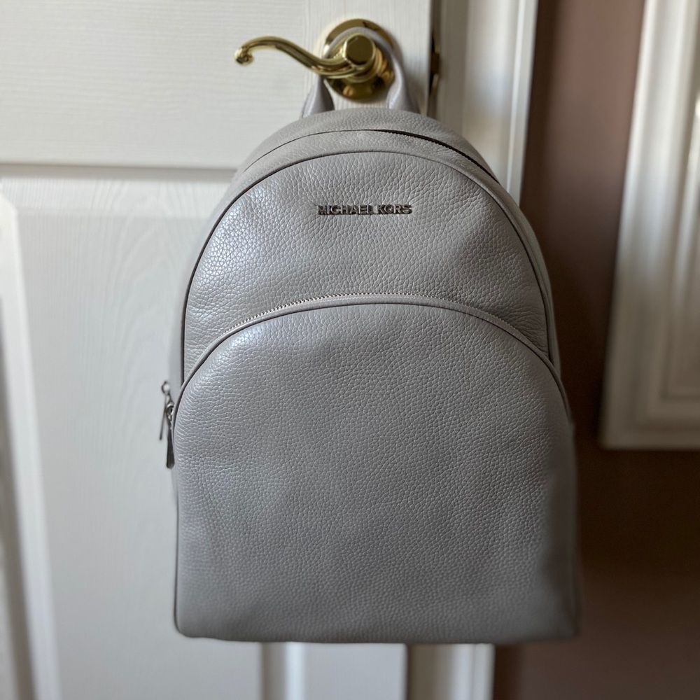 Michael Kors Pearl Gray Backpack
